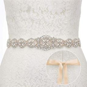 img 3 attached to SWEETV Wedding Beaded Applique Bridesmaid Women's Accessories for Belts