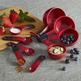 img 3 attached to 🖤 KitchenAid Classic Measuring Cups and Spoons Set - 9-Piece Set in Red/Black: Accurate and Stylish Tools for Precise Cooking Measurements