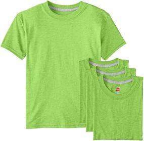 img 1 attached to 👕 Hanes Big Boys' Short Sleeve X-Temp Performance Tee Pack of 3: High-Quality Activewear for Young Boys