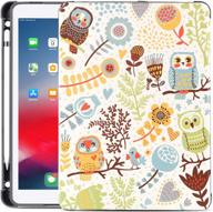 🦉 gofupa ipad 8th generation case 10.2 inch, 7th generation ipad, ipad air 10.5 - premium leather folio cover with built-in apple pencil holder - auto wake/sleep, multiple viewing angles (color owl) logo