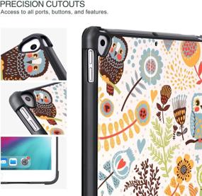 img 2 attached to 🦉 Gofupa iPad 8th Generation Case 10.2 Inch, 7th Generation iPad, iPad Air 10.5 - Premium Leather Folio Cover with Built-in Apple Pencil Holder - Auto Wake/Sleep, Multiple Viewing Angles (Color Owl)