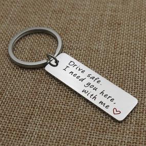 img 2 attached to 🔑 Stainless Steel Keychain: Perfect Trucker Husband Valentine's Gift – Men's Accessory
