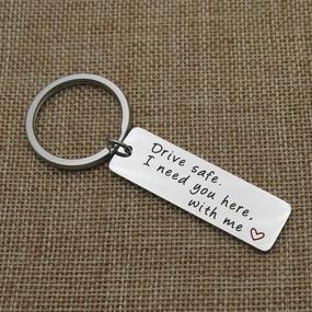 img 3 attached to 🔑 Stainless Steel Keychain: Perfect Trucker Husband Valentine's Gift – Men's Accessory