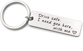 img 4 attached to 🔑 Stainless Steel Keychain: Perfect Trucker Husband Valentine's Gift – Men's Accessory