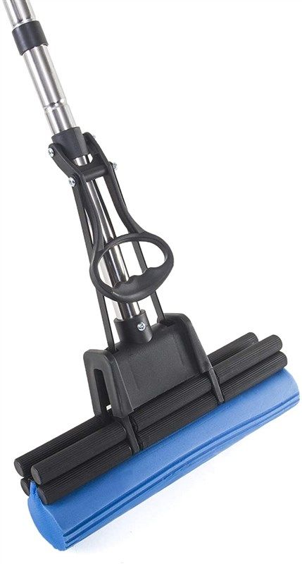 Quickie Sponge Mop Refill, Clean Squeeze, Blue, Dual Technology