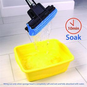 img 1 attached to Kitchen + Home PVA Sponge Mop - Super Absorbent 11'' Quadruple Roller PVA Foam Sponge Mop: The Ultimate All-Purpose Floor Cleaner