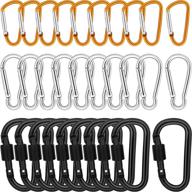 🔑 premium awpeye aluminum carabiner clips: pack of 30, 3 sizes - durable keychain snap hooks 3"/ 2.3"/ 1.85 логотип