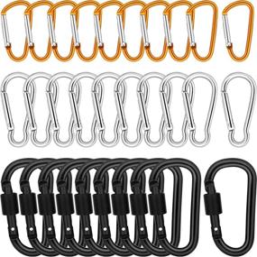 img 4 attached to 🔑 Premium Awpeye Aluminum Carabiner Clips: Pack of 30, 3 Sizes - Durable Keychain Snap Hooks 3"/ 2.3"/ 1.85