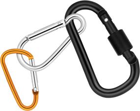 img 1 attached to 🔑 Premium Awpeye Aluminum Carabiner Clips: Pack of 30, 3 Sizes - Durable Keychain Snap Hooks 3"/ 2.3"/ 1.85