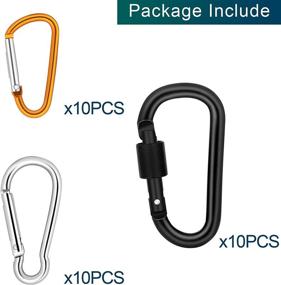 img 2 attached to 🔑 Premium Awpeye Aluminum Carabiner Clips: Pack of 30, 3 Sizes - Durable Keychain Snap Hooks 3"/ 2.3"/ 1.85