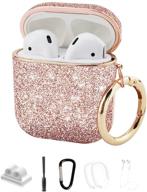 molova airpods glitter gold plated keychain logo