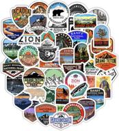 🌲 pack of 50 waterproof national park laptop sticker decals – ideal for water bottles, hydroflasks, computers – perfect for outdoor enthusiasts, teens, students, teachers, and employees logo
