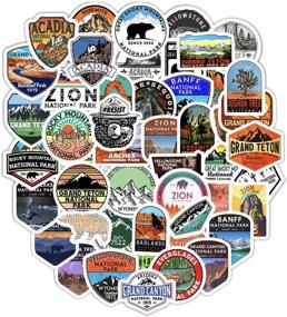 img 4 attached to 🌲 Pack of 50 Waterproof National Park Laptop Sticker Decals – Ideal for Water Bottles, Hydroflasks, Computers – Perfect for Outdoor Enthusiasts, Teens, Students, Teachers, and Employees