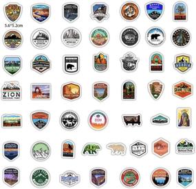 img 3 attached to 🌲 Pack of 50 Waterproof National Park Laptop Sticker Decals – Ideal for Water Bottles, Hydroflasks, Computers – Perfect for Outdoor Enthusiasts, Teens, Students, Teachers, and Employees