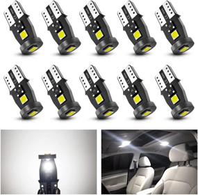 img 4 attached to 🔆 SEALIGHT 194 LED Bulbs 6000K White - Super Bright 168 2825 W5W T10 Wedge LED Replacements, Canbus Error Free - Car Interior Dome Map Door Courtesy License Plate Lights - Pack of 10
