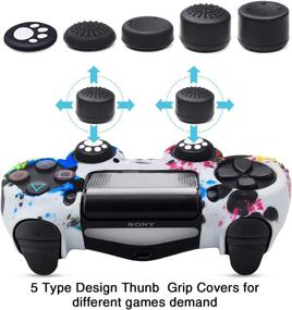 img 2 attached to 🎮 6amLifestyle PS4 Controller Skin: Graffiti 2 Design with 10 Thumb Grips - Anti-Slip Silicone Cover for DualShock 4 PS4 / PS4 Slim / PS4 Pro Controller