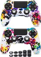 🎮 6amlifestyle ps4 controller skin: graffiti 2 design with 10 thumb grips - anti-slip silicone cover for dualshock 4 ps4 / ps4 slim / ps4 pro controller логотип