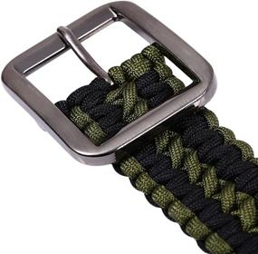 img 3 attached to 🏕️ Tactical Woven Waist Belt for Camping, Hunting, Hiking, and Outdoor Activities - Pulling Force: 550lbs