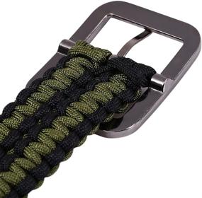 img 2 attached to 🏕️ Tactical Woven Waist Belt for Camping, Hunting, Hiking, and Outdoor Activities - Pulling Force: 550lbs