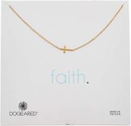 🕊️ dogeared 14k silver sideways cross pendant necklace: a symbolic statement of faith logo
