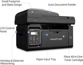 img 3 attached to 🖨️ Pantum Compact Laser Printer Copier Scanner with Wireless Networking & ADF (M6550NW, Black)