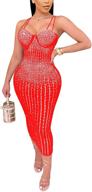 👗 wokanse rhinestone bodycon clubwear clothing collection: jumpsuits, rompers & overalls for women logo