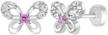 sterling silver butterfly safety earrings logo