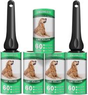 🐾 anvimeer lint rollers 5 pack - extra sticky rollers for pet hair removal on clothes, carpet, and furniture - 60 sheet / roll - easy to peel, includes 2 handles and lint brush logo