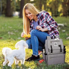 img 2 attached to 🐾 Ultimate Week Away Backpack with 2 Food Carriers and 2 Collapsible Bowls for Mobile Dog Gear