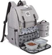 🐾 ultimate week away backpack with 2 food carriers and 2 collapsible bowls for mobile dog gear logo