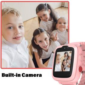 img 3 attached to 4G Kids Smart Watch with SIM Card - GPS Locator, SOS Alarm, Remote Monitoring, Face to Face Call, Pink