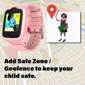 img 2 attached to 4G Kids Smart Watch with SIM Card - GPS Locator, SOS Alarm, Remote Monitoring, Face to Face Call, Pink