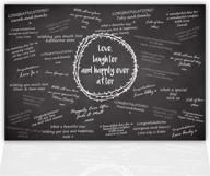🎨 chalkboard style wedding guest signing board - a special wedding guest book alternative & keepsake by ocean drop designs logo