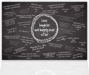 img 4 attached to 🎨 Chalkboard Style Wedding Guest Signing Board - A Special Wedding Guest Book Alternative & Keepsake by Ocean Drop Designs