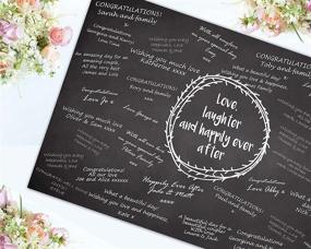 img 1 attached to 🎨 Chalkboard Style Wedding Guest Signing Board - A Special Wedding Guest Book Alternative & Keepsake by Ocean Drop Designs