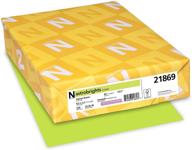 📝 neenah wausau 21869 astrobrights vulcan green cardstock, 8.5” x 11”, 65 lb / 176 gsm, 250 sheets logo