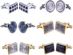 img 1 attached to 💼 BodyJ4You Cufflink: Exude Class, Style, and Elegance