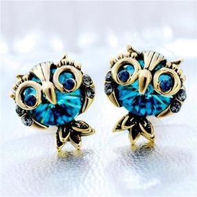 img 3 attached to 🦉 Adorable BG&amp;WLing Owl Stud Earrings: Jewelry Gifts for Girls, Cute Animal Ear Studs