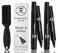 🧔 striking viking beard pencil filler for men (2 pack), enhanced beard filling pen kit with brush, waterproof beard pen - fill, shape, & define your beard and mustache - long lasting (black) logo