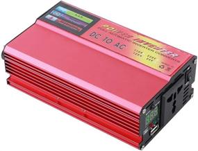 img 2 attached to Duokon 5000W Car Power Inverter: 12V to AC Modified Sine Wave with Data Display, Universal Socket, USB Interface Power Converter (AC220V) - Including Power Cord for Cigar Lighter