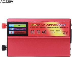 img 3 attached to Duokon 5000W Car Power Inverter: 12V to AC Modified Sine Wave with Data Display, Universal Socket, USB Interface Power Converter (AC220V) - Including Power Cord for Cigar Lighter