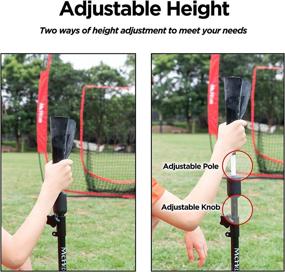 img 2 attached to ️⚾ McHom Adjustable Height Baseball and Softball Batting Tee - No Tip Over Water Tank Base, Portable with Carrying Bag - Hitting Tee for Baseball, Black