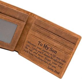 img 3 attached to Premium Mom Son Wallet - Perfect Men's Accessory for Wallets, Card Cases & Money Organizers