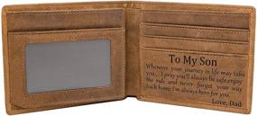 img 4 attached to Premium Mom Son Wallet - Perfect Men's Accessory for Wallets, Card Cases & Money Organizers