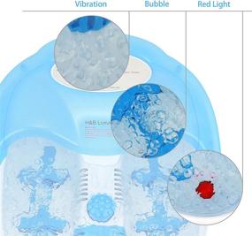 img 2 attached to Heated Foot Spa Bath with Bubble Massage, 👣 Pedicure Attachments and Vibration for Fatigue Relief - FBM605