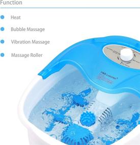 img 3 attached to Heated Foot Spa Bath with Bubble Massage, 👣 Pedicure Attachments and Vibration for Fatigue Relief - FBM605