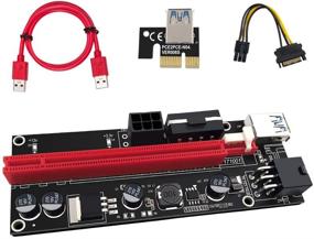 img 4 attached to 6-пакетный PCIE Riser 1X к 16X Графическое расширение для майнинга GPU, Адаптерная карта с подключением через Powered Riser, с 60см USB 3.0 кабелем, 4 твердотельными конденсаторами, двумя вариантами питания через разъемы 6PIN и Molex 3 (ВЕР 009S)