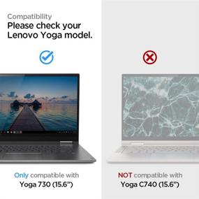 img 3 attached to Защитное стекло Spigen с закаленным стеклом для Lenovo Yoga 730 (15,6 дюйма) - твердость 9H (несовместимо с Lenovo Yoga C740 15 дюймов)