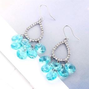 img 1 attached to Teardrop Chandelier Earrings Women Hypoallergenic