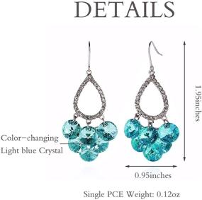 img 2 attached to Teardrop Chandelier Earrings Women Hypoallergenic